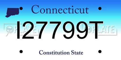 I27799T Connecticut License Plate