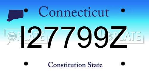 I27799Z Connecticut License Plate