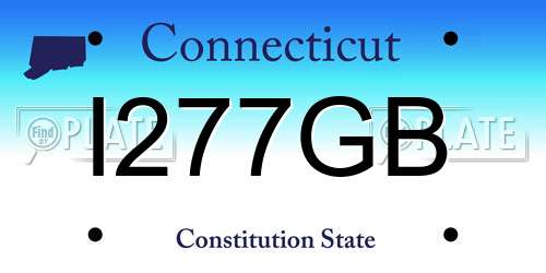 I277GB Connecticut License Plate