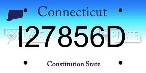I27856D Connecticut License Plate