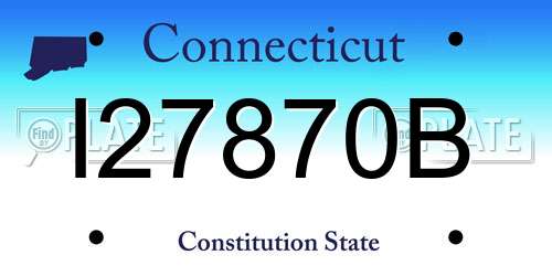 I27870B Connecticut License Plate