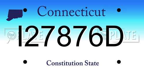 I27876D Connecticut License Plate