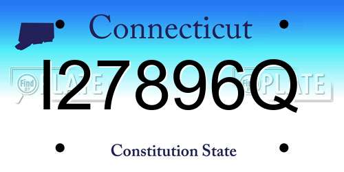 I27896Q Connecticut License Plate