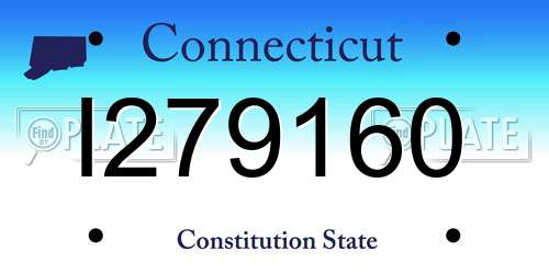 I279160 Connecticut License Plate