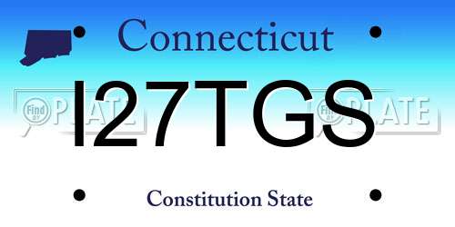 I27TGS Connecticut License Plate