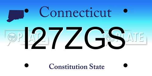I27ZGS Connecticut License Plate