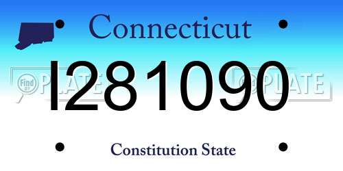 I281090 Connecticut License Plate