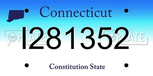 I281352 Connecticut License Plate