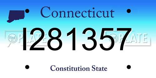 I281357 Connecticut License Plate