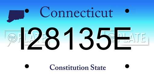 I28135E Connecticut License Plate