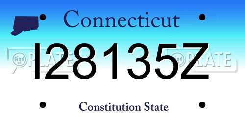 I28135Z Connecticut License Plate