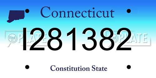 I281382 Connecticut License Plate