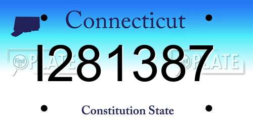 I281387 Connecticut License Plate