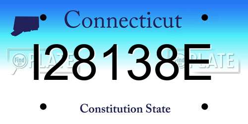 I28138E Connecticut License Plate