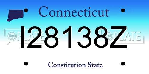 I28138Z Connecticut License Plate
