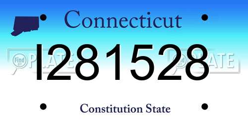 I281528 Connecticut License Plate