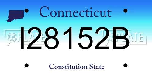 I28152B Connecticut License Plate