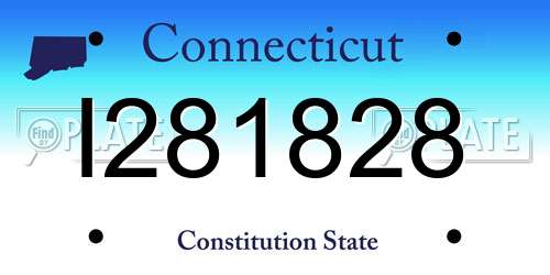 I281828 Connecticut License Plate