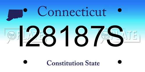 I28187S Connecticut License Plate
