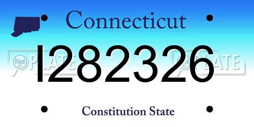 I282326 Connecticut License Plate
