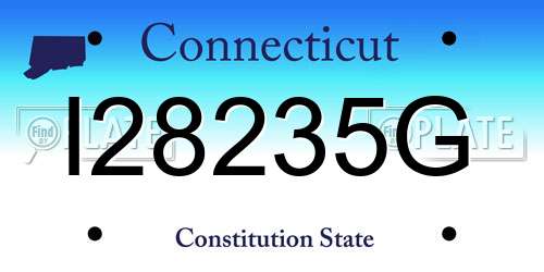 I28235G Connecticut License Plate