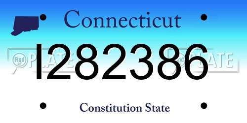 I282386 Connecticut License Plate