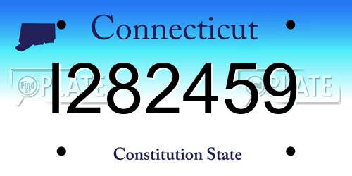 I282459 Connecticut License Plate