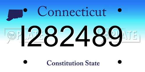 I282489 Connecticut License Plate