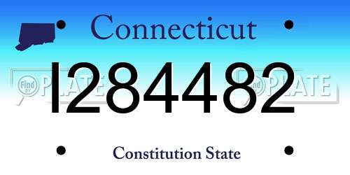 I284482 Connecticut License Plate