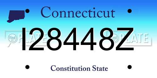 I28448Z Connecticut License Plate