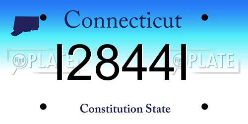 I2844I Connecticut License Plate
