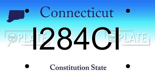 I284CI Connecticut License Plate