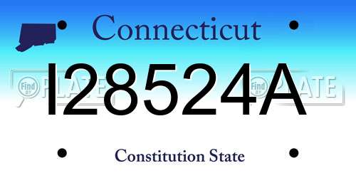 I28524A Connecticut License Plate