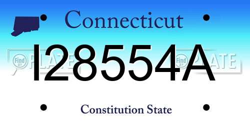 I28554A Connecticut License Plate