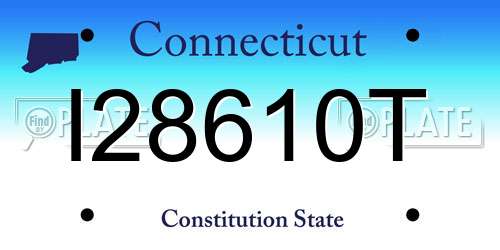 I28610T Connecticut License Plate