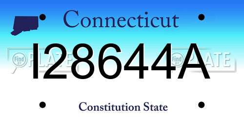 I28644A Connecticut License Plate