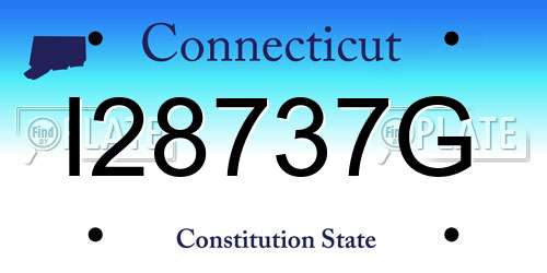 I28737G Connecticut License Plate