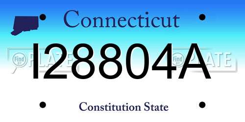 I28804A Connecticut License Plate