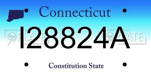 I28824A Connecticut License Plate