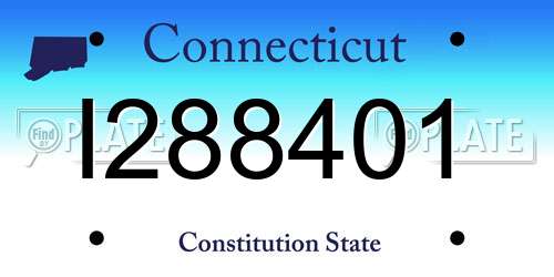 I288401 Connecticut License Plate