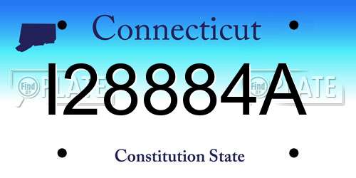 I28884A Connecticut License Plate