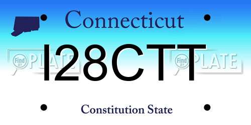 I28CTT Connecticut License Plate