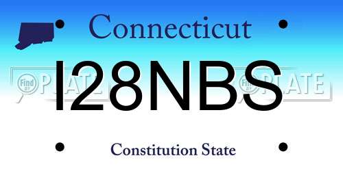 I28NBS Connecticut License Plate