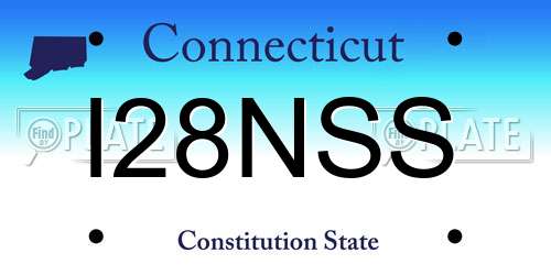 I28NSS Connecticut License Plate