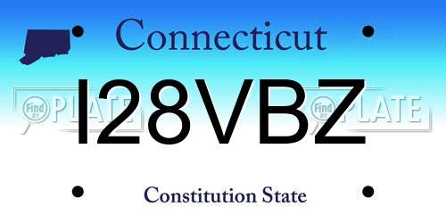 I28VBZ Connecticut License Plate