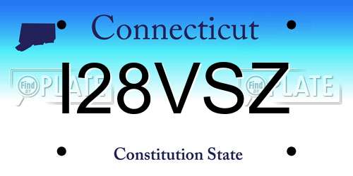 I28VSZ Connecticut License Plate