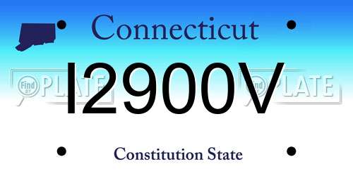 I2900V Connecticut License Plate