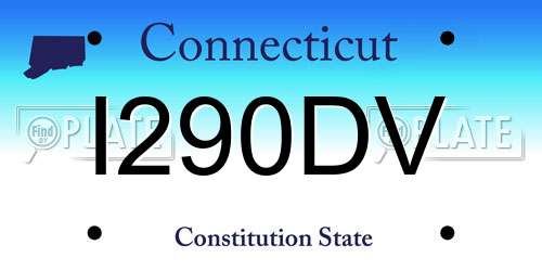 I290DV Connecticut License Plate