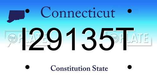 I29135T Connecticut License Plate