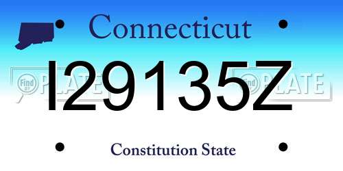 I29135Z Connecticut License Plate